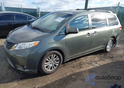 2013 Toyota Sienna Xle V6 8 Passenger из США, поврежденный, VIN 5TDYK3DC5DS342081